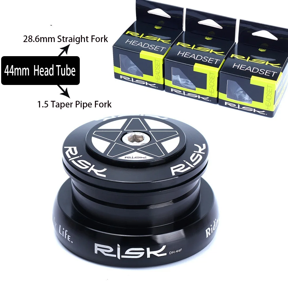 

Dual use Bicycle Headset External Bike Headset For 44mm Straight Head Tube With 28.6mm Straight Fork or 1.5 Taper Pipe Fork
