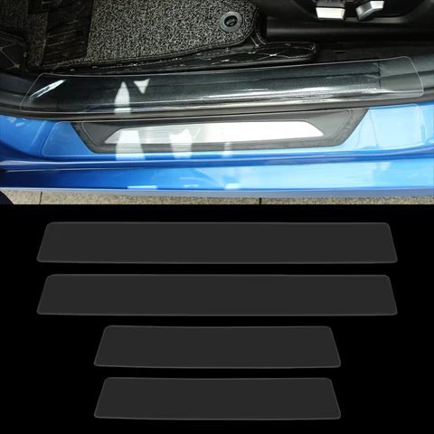 4 шт., защитные наклейки на порог автомобильной двери для Subaru Forester 2014 2015 2017 2019 2020, аксессуары для украшения автомобиля