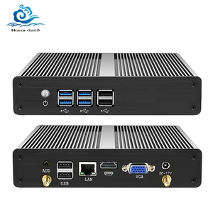 Безвентиляторный мини-ПК, Core i5-5300U i3 4010Y 4005U Wi-Fi HTPC 8USB, Windows 10 Pro, мини-ПК, Wi-Fi HD HTPC, офисный мини-настольный компьютер