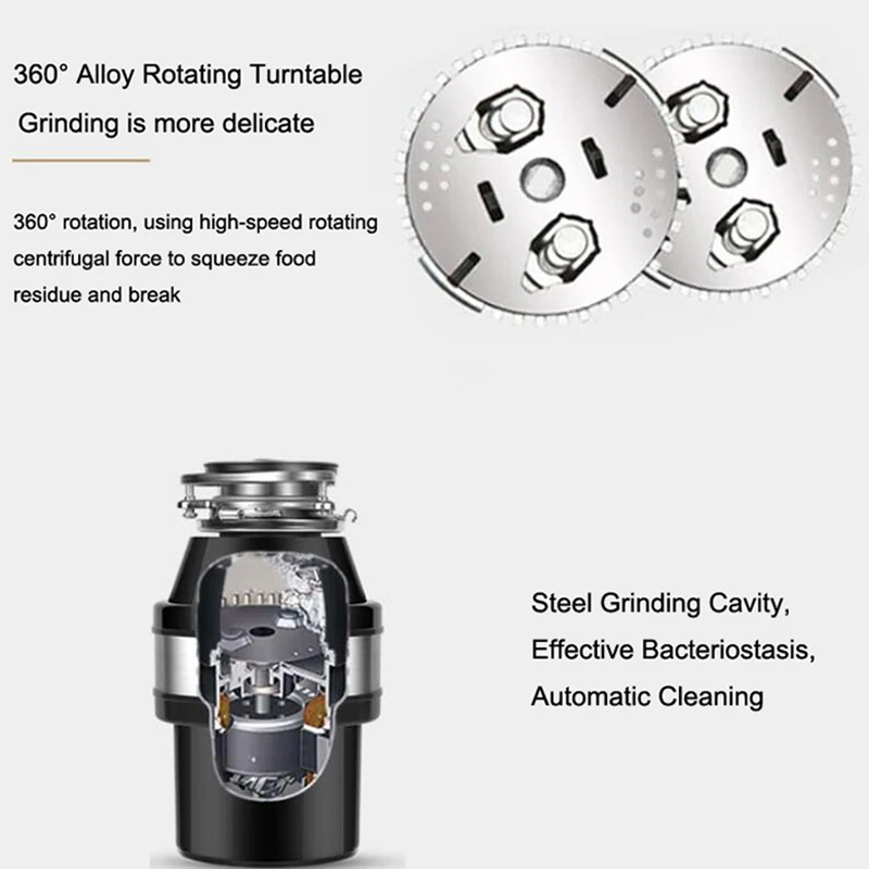 370 измельчитель Кухонных Отходов пищевых отходов из нержавеющей стали кухонная