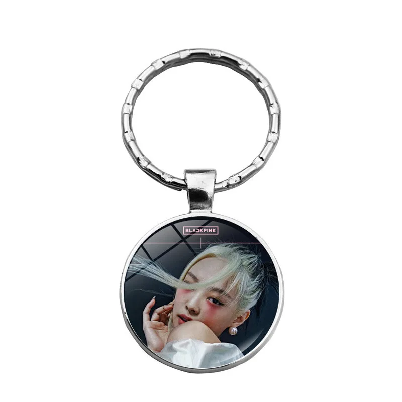 Металлический брелок JISOO LISA ROSE JENNIE кольцо для ключей Модный милый маленький