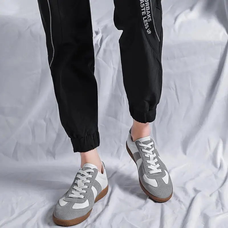 Мужская Спортивная обувь ZFTL винтажные кроссовки из натуральной кожи на шнуровке