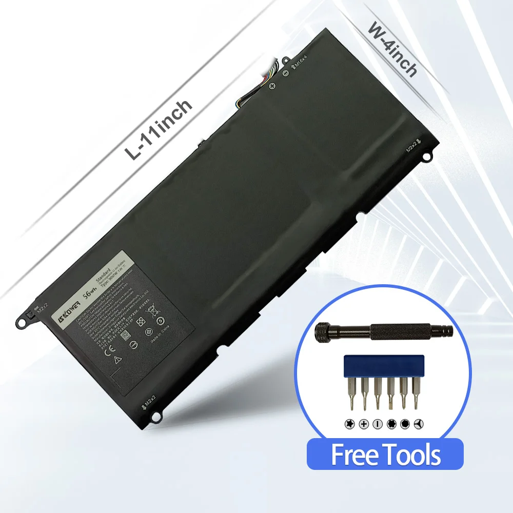 Сменный аккумулятор 90V7W JD25G 56Wh для ноутбука Dell XPS 13 9343 9350 Бесплатные инструменты |