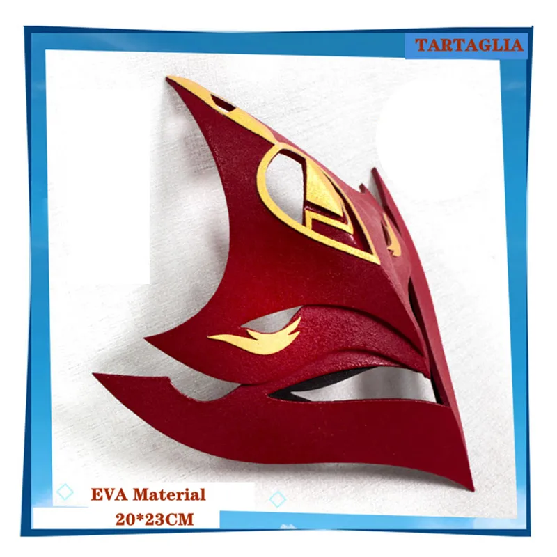 Anime Game Genshin Impact Tartaglia Mask Headwear Cosplay Unisex Halloween Party Masks Adult Kids Prop Accessories | Тематическая