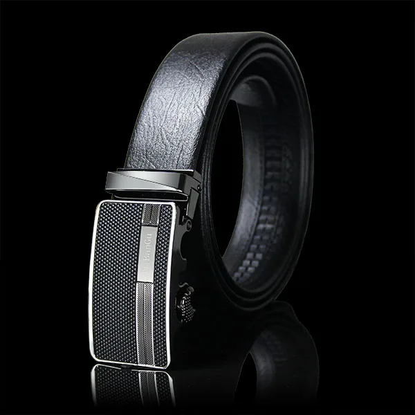 P 904 известный бренд мужской ремень из натуральной воловьей кожи черный