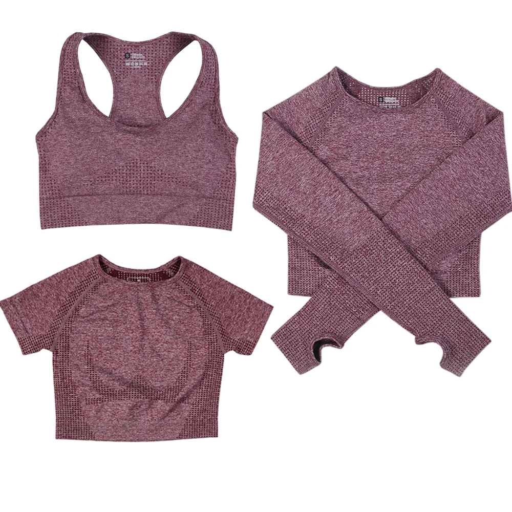 

Seamless Yoga Top Long Sleeve Workout Tops for Women Fitness Vital Gym Crop Top Athletic Gym Shirt Women Sportswear Short Active