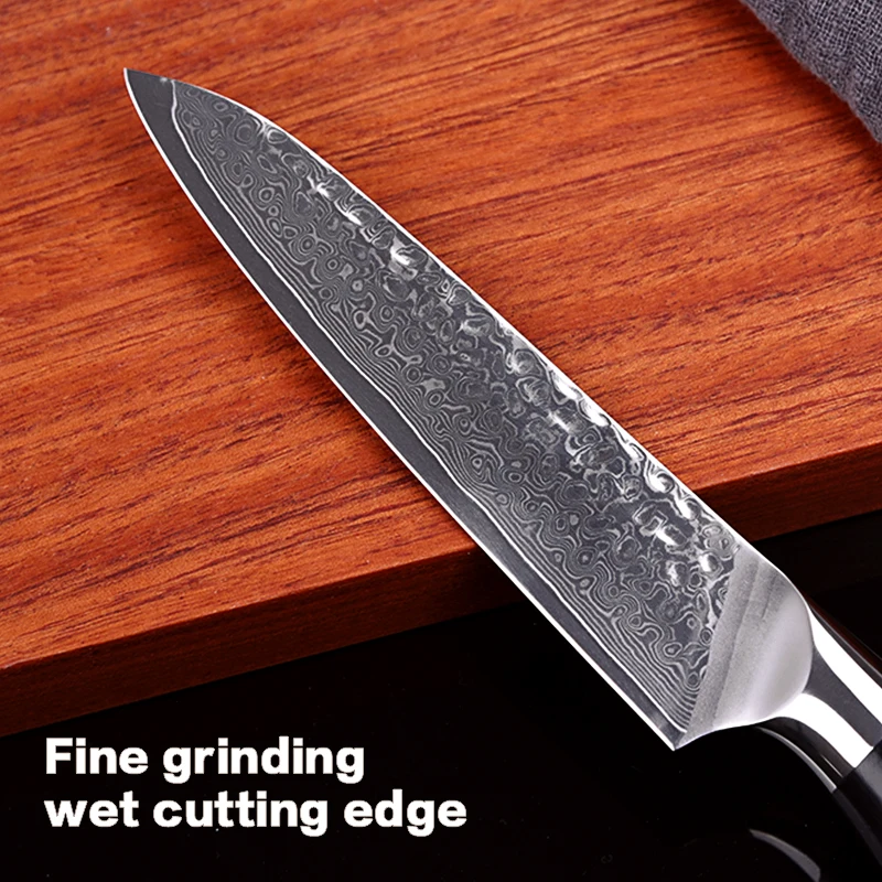 Высококачественный кухонный нож 2019 из дамасской стали маленький 5-дюймовый