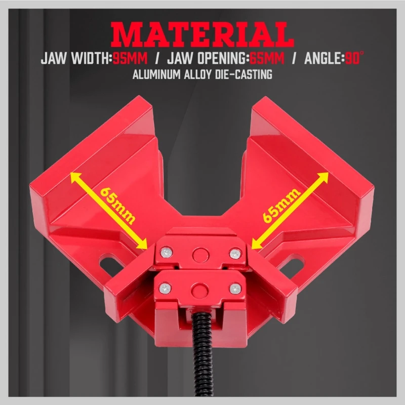 

90 Degree Right Angle Clamp Aluminum Alloy Square Clamp Jigs for Metal Welding Metal Angle Clamp for Woodworking Use
