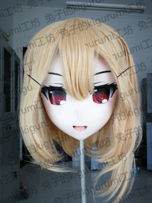 

(Rabbit 73) Crossdressing Pretty Girl BJD Doll Mask the Embodiment of Scarlet Devil Cartoon Japan Anime Realistic Silicone Rumia Cosplay Kigurumi Crossdresser Mask