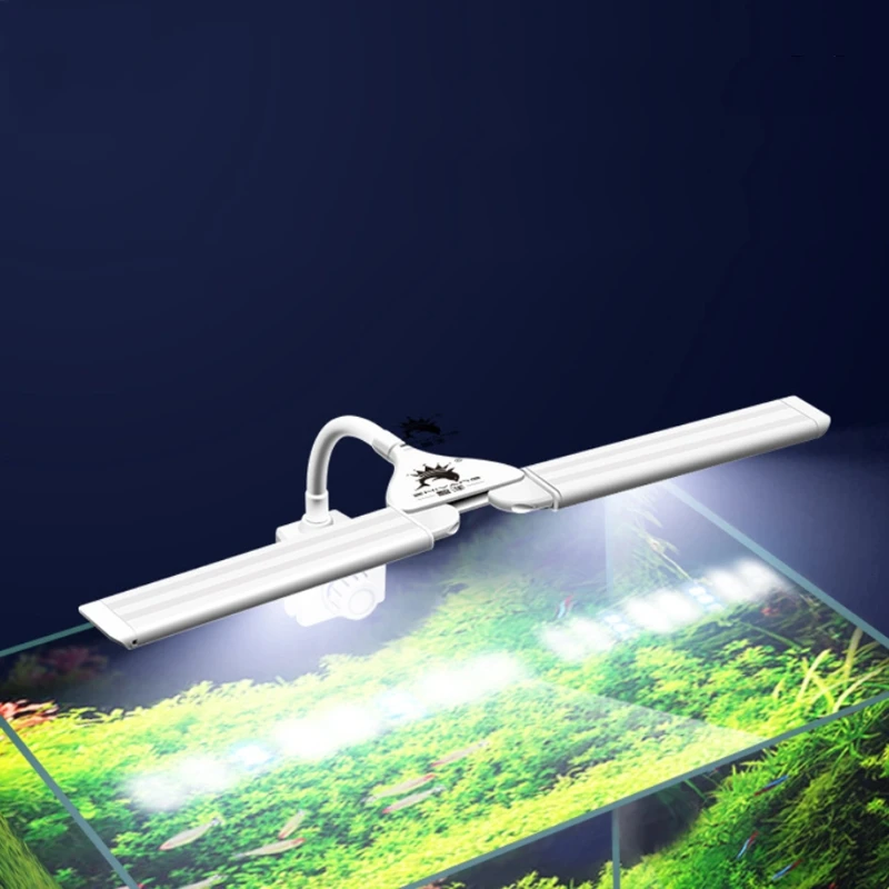 Регулируемая светодиодная лампа для аквариума 100 240 в с креплением вилка