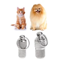 new silver anti lost barrel tube collar dog tags pet for pet id tag name identity address barrel tube collar pet products