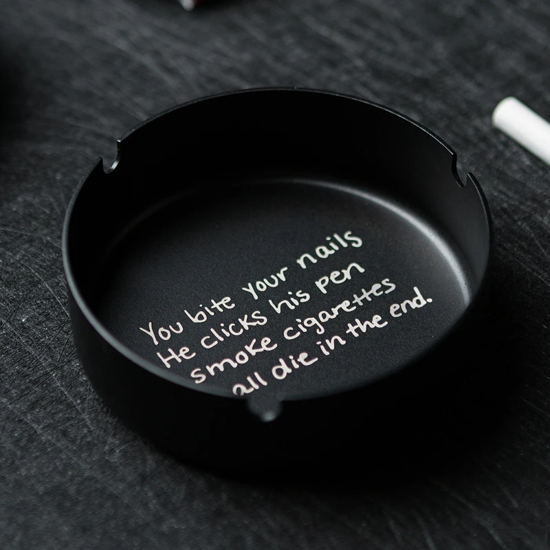 Держатель пепельницы для пепла прочный из нержавеющей стали черный матовый