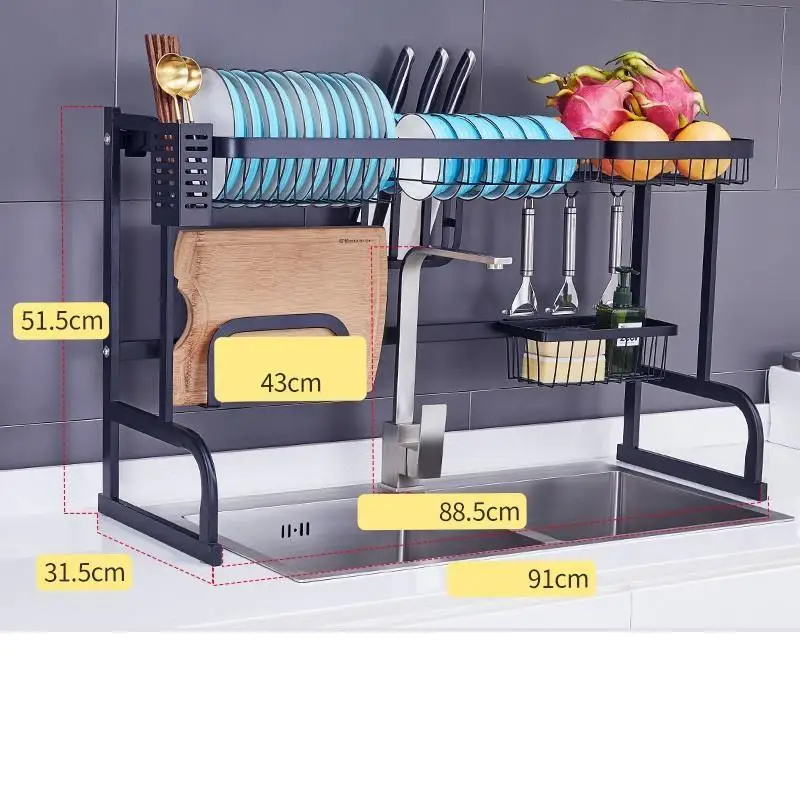 Pantry Organizador Nevera Sink Organizer Cosinha Afdruiprek Organisateur Stainless Steel Mutfak Cocina Cuisine Kitchen Rack | Дом и сад