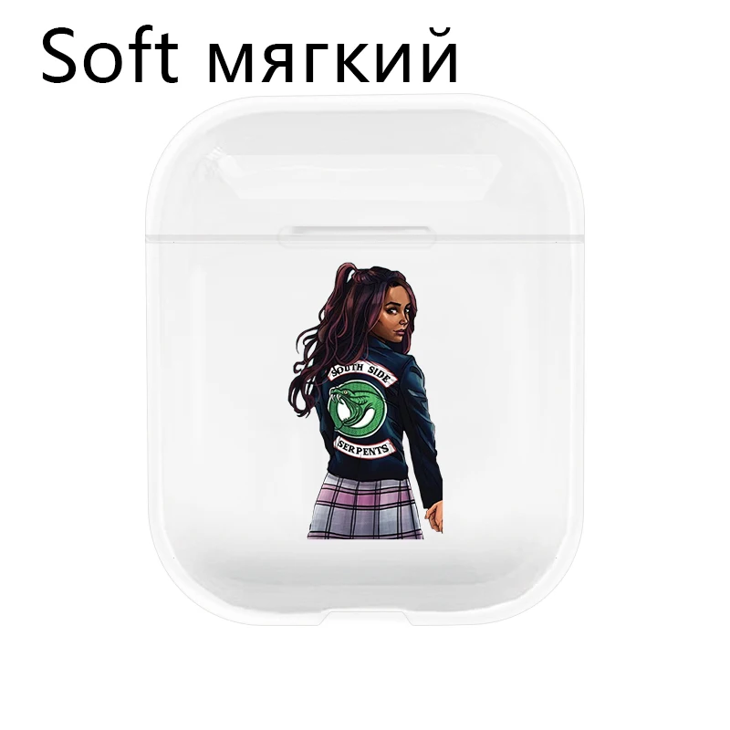 I200686 soft Мультяшный Американский ТВ ривердейл чехол для наушников Защитный чехол для Airpods прозрачный мягкий чехол для Apple Airpods зарядка сумки - Цвет: I200686 soft