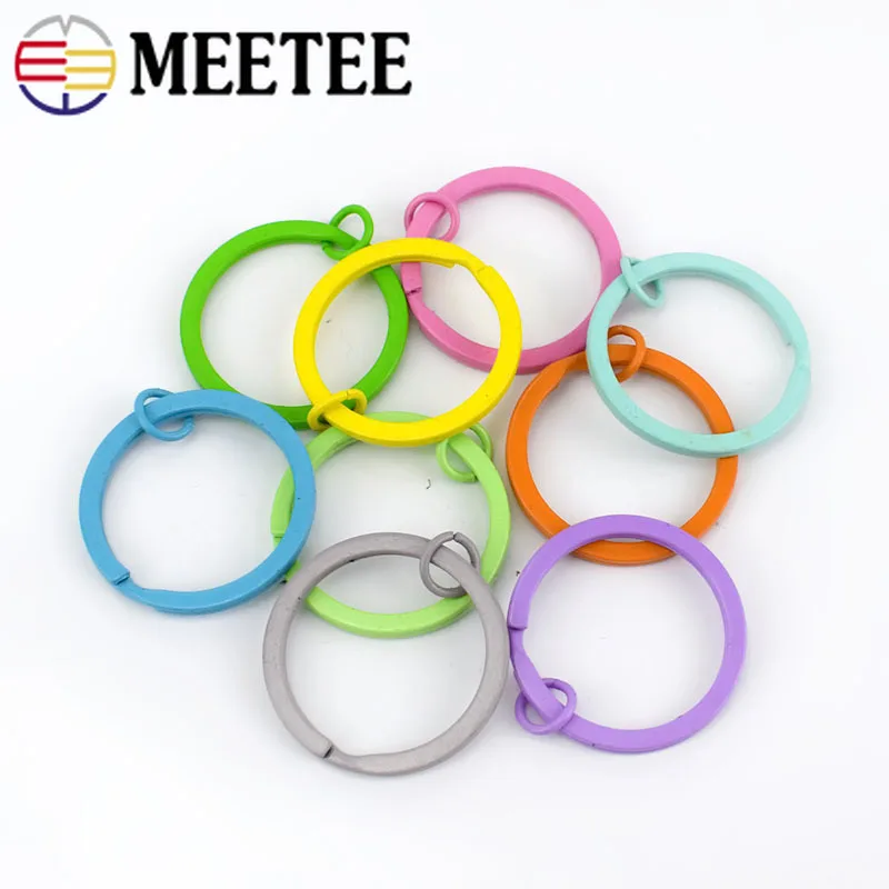 Meetee 30/50 шт 25 мм круглый металлический брелок из сплава с о образными пряжками