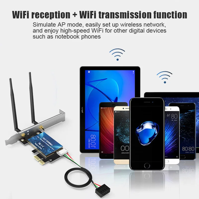 

EDUP PCI-E Wireless Wifi Adapter 600Mbps Bluetooth Dual Band Networks Card DJA99