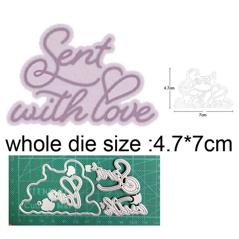

Craft dies metal cutting dies cut die mold Sent with Love Scrapbooking dies paper craft knife mould blade punch stencils dies