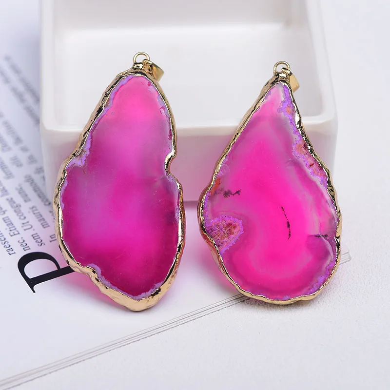 1 шт. таблетки из натурального агата красочная подвеска натуральный кварц