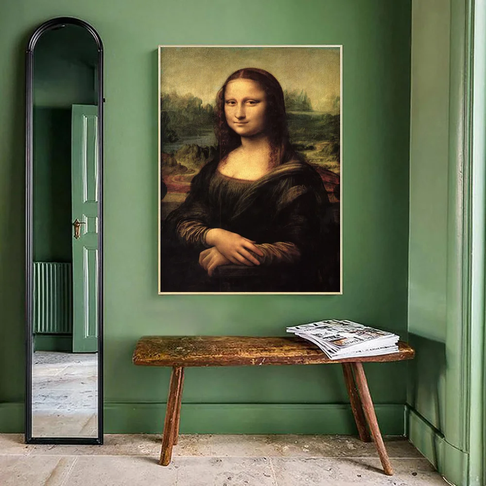 Абстрактная картина Mona Lisa WaterColor Fine Art подарочные постеры и принты холст Настенная