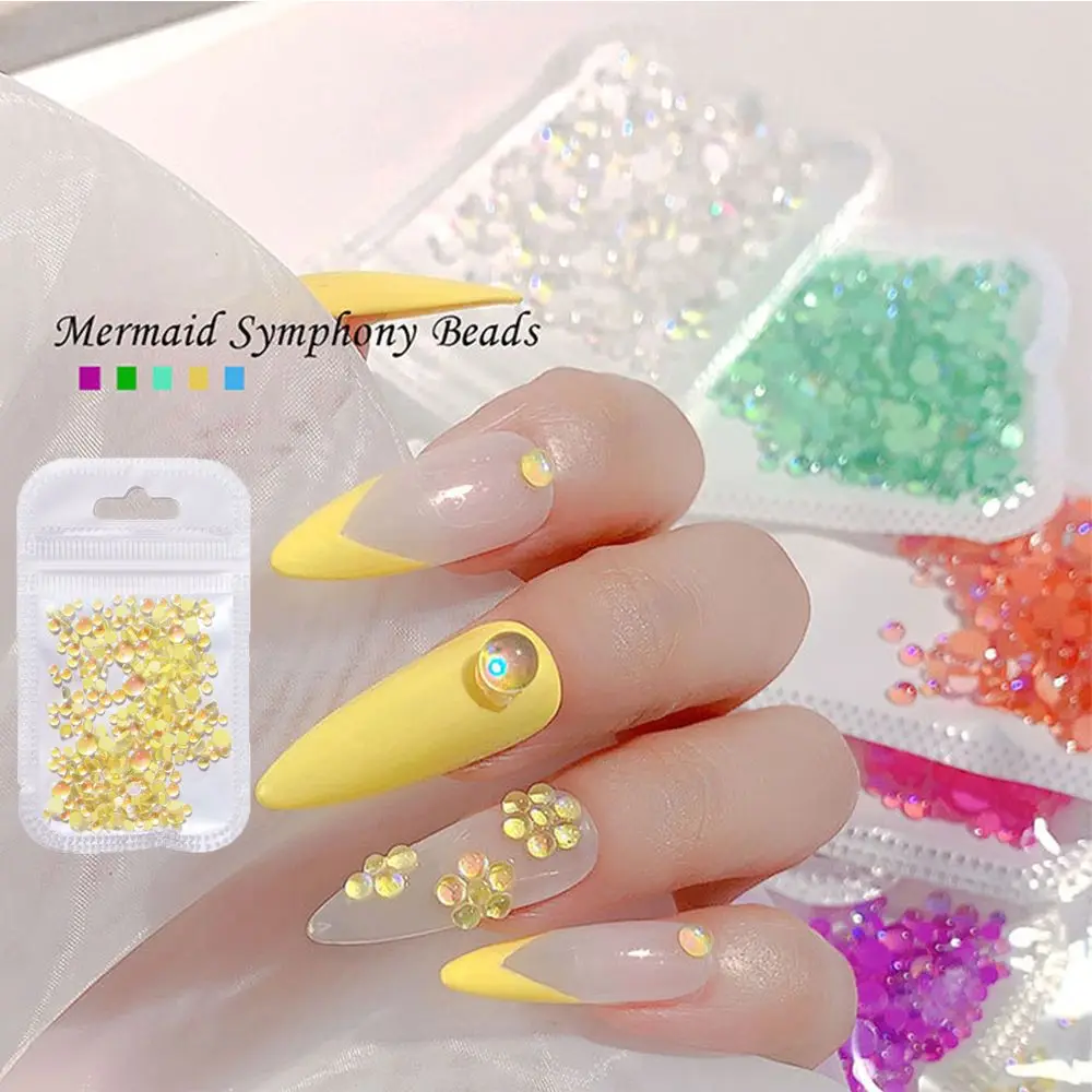 

300Pcs/Bag Nail Accessories Gems Art Strass Mixed Size Nail Stone Nail Rhinestones Symphony 3D Mermaid Aurora