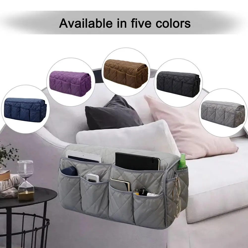

New Sofa Armrest Storage Hanging Bag Armrest Organizer TV Remote Control Holder Multi-Pocket Sofa Sofa Organizer