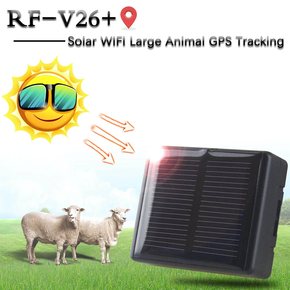 RF V26 + солнечный GPS трекер для коров домашних животных GSM локатор