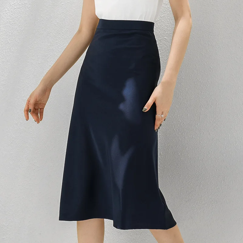 

Юбка-миди Женская Базовая трапециевидная до середины икры с высокой талией