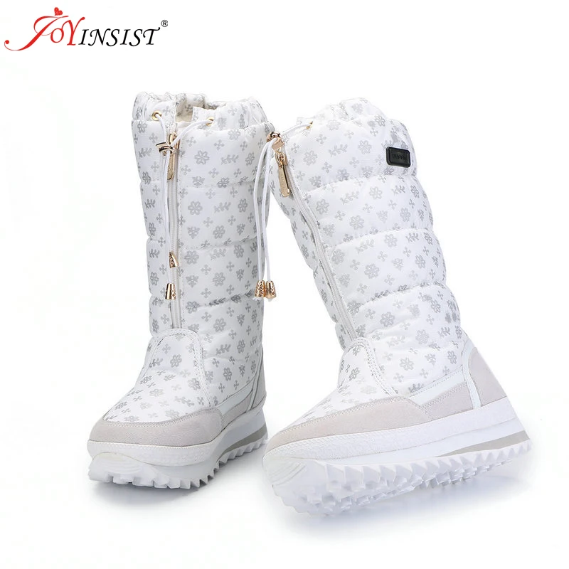 Warm Cotton Boots Flat Bottom Wool New European and American Snowflake High Boots Thickened Super Soft Snow Boots Female
