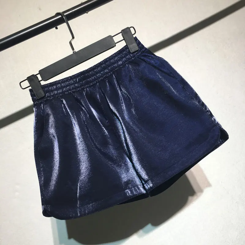 blue Шорты розовые бархатные короткие feminino модные сексуальные облегающие спортивные фланелевые короткие брюки Mujer мягкие обтягивающие шорты женские - Цвет: blue