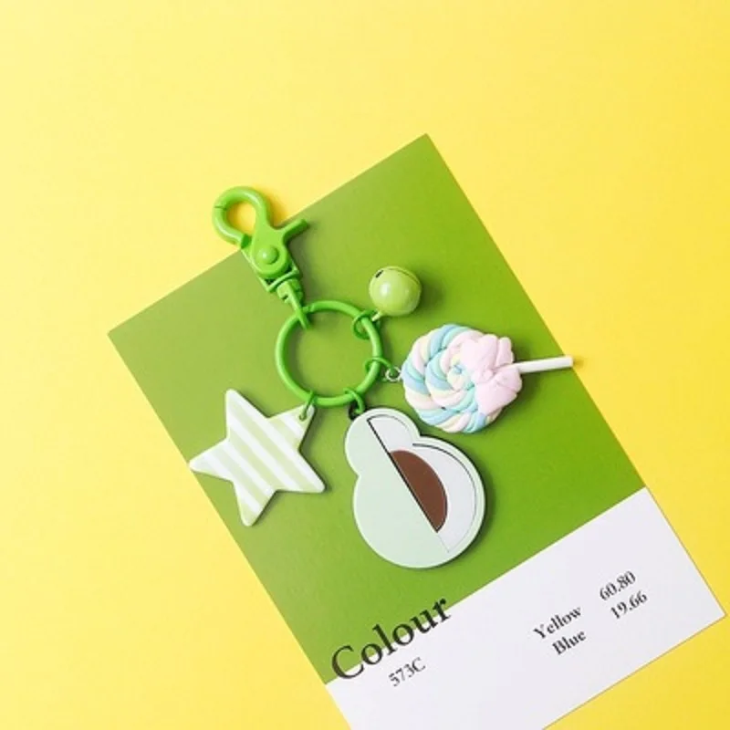 Брелок для ключей с изображением персика и клубники брелок в форме сердца