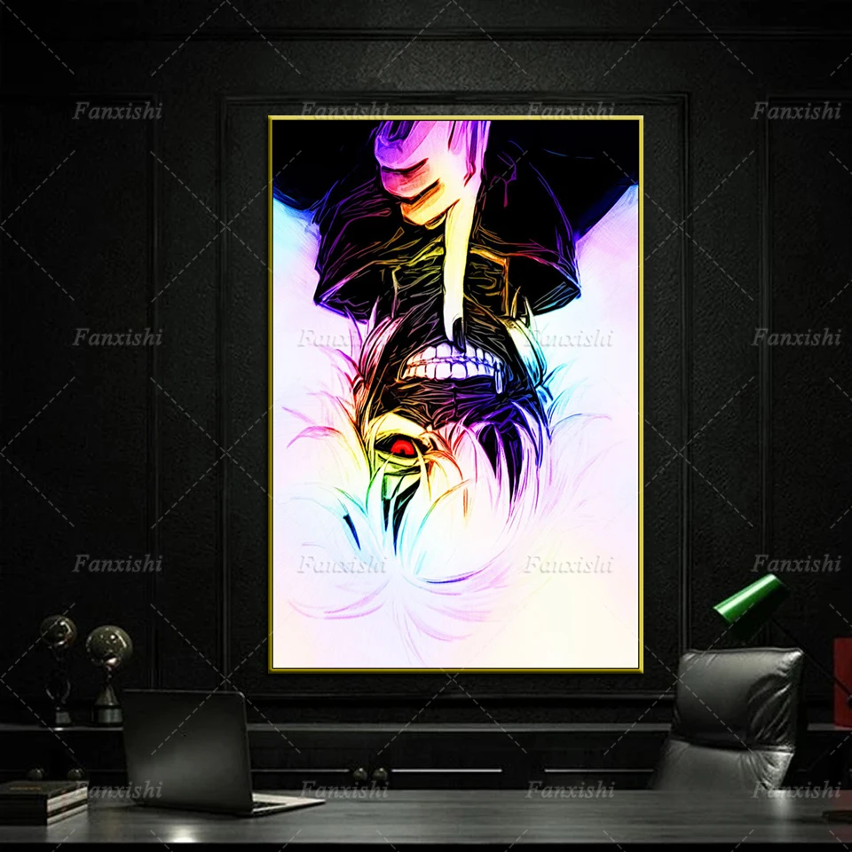 

Anime Tokyo Ghoul Kaneki Poster Modern Painting Posters and Prints Wall Art Canvas Modular Pictures Home Living Room Decor Gift