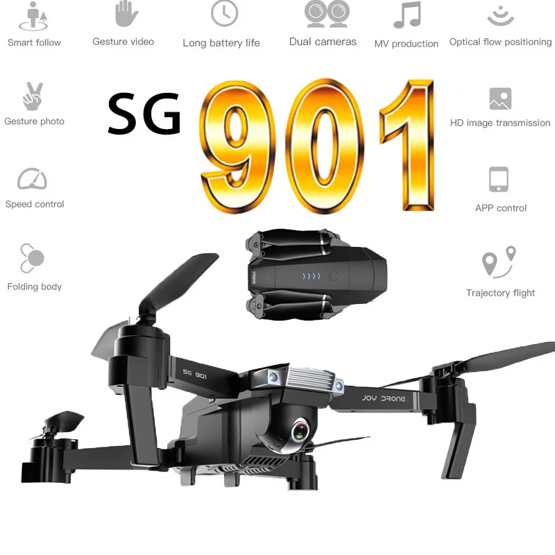 ZLRC Новый Sg901 камера Дрон 4k 1080p Hd Двойная следуй за мной Квадрокоптер Fpv