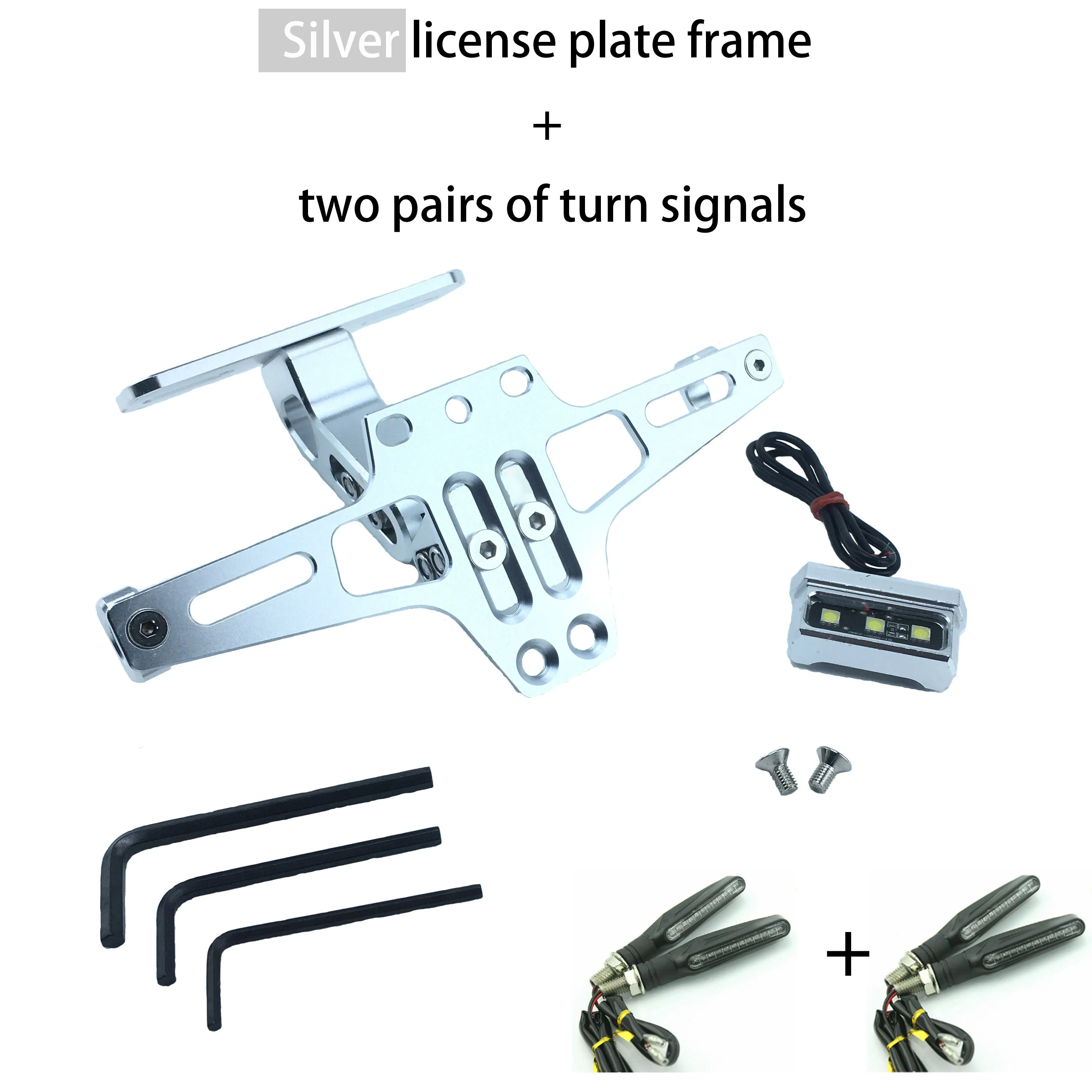 

Motorcycle Rear License Plate Mount Holder and Turn Signal Light For Honda For Kawasaki Z750 Z800 For YAMAHA MT07 MT09 MT10 R1 3