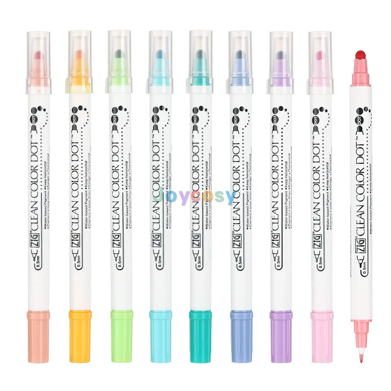 Точечные ручки Kuretake ZIG чистого цвета сертифицированы AP идеально подходят для