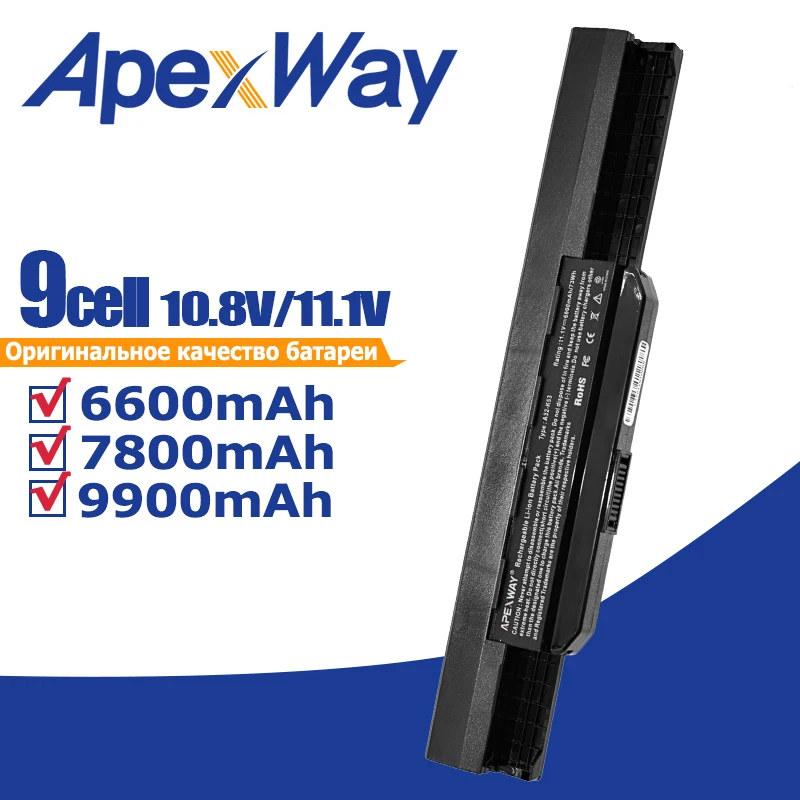 

9 Cells K53u Laptop Battery For Asus A32-K53 A42-K53 A31-K53 A41-K53 A43 A53 K43 K53 K53S X43 X44 X53 X54 X84 X53SV X53U X54H