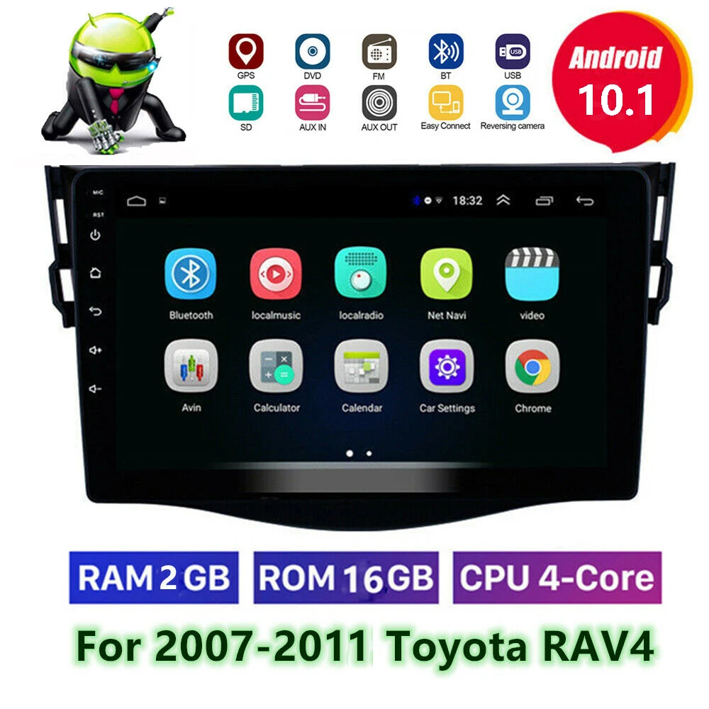 2G + 32G 9 'ƈdin Android 10 автомобиля без DVD проигрыватель для Toyota RAV4 Previa Rav 4 2007 2008 2009 2010