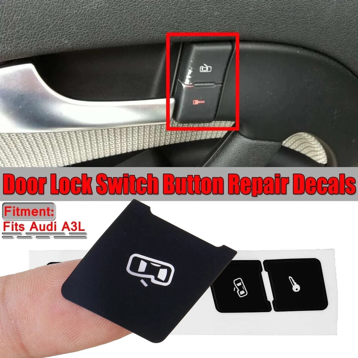 Левая + правая матовая черная кнопка блокировки двери автомобиля переключатель