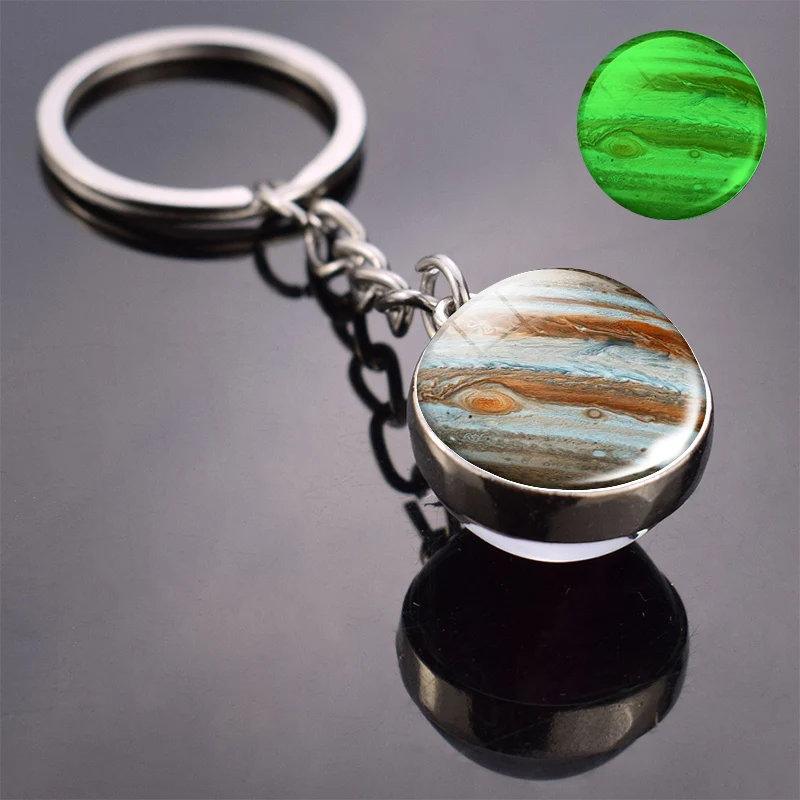 Светится в темноте брелки для ключей с планетами Jupter Moon Earth Mars Sun Mercery