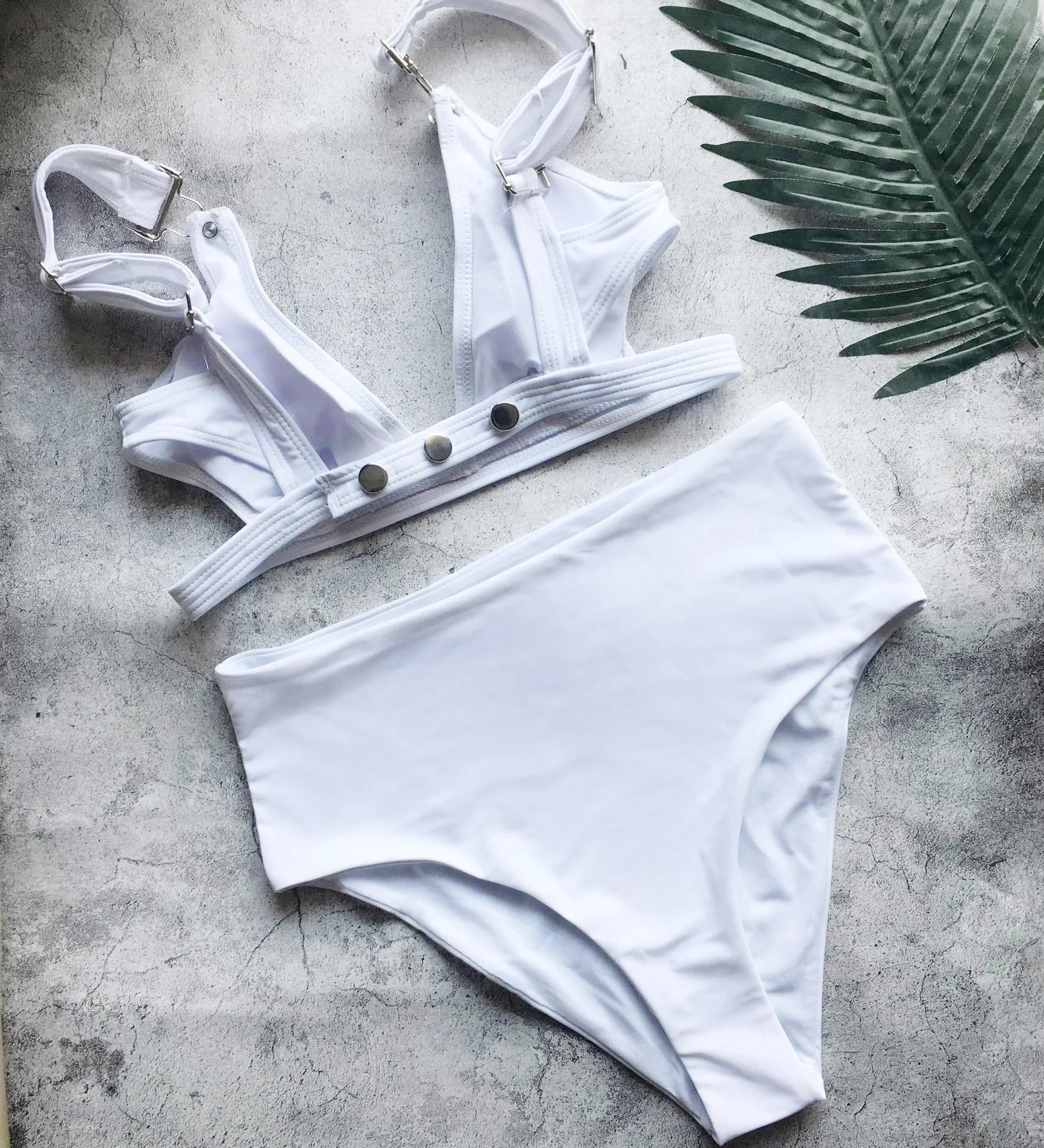 Женский купальник бикини с высокой талией пуш ап женское одежда для плавания на