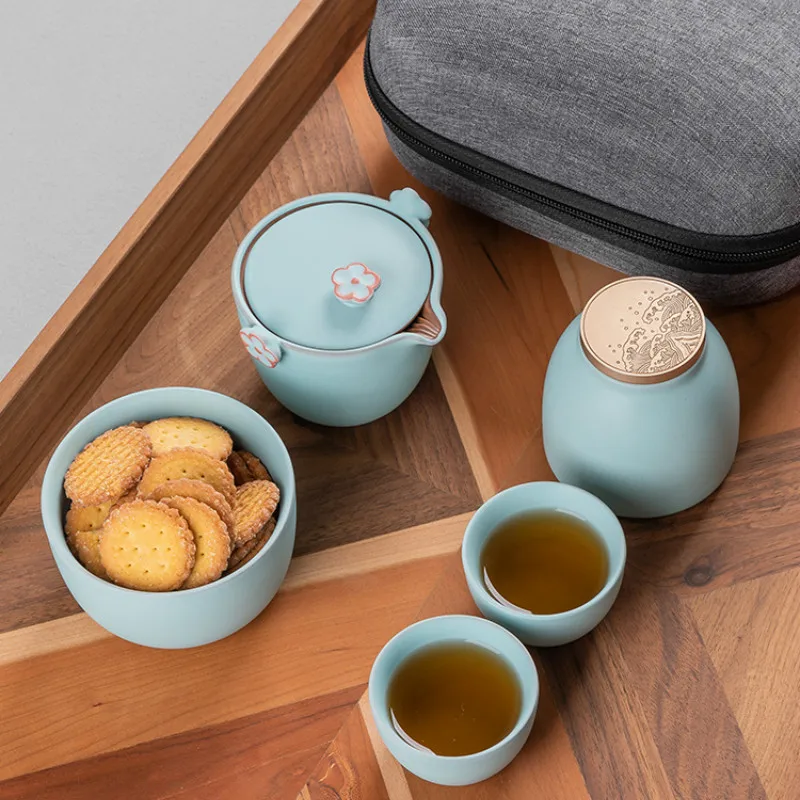 

Творческие простые наборы для тела, японские переносные дорожные керамические наборы ручной работы для чистых костей, столовые приборы, до...