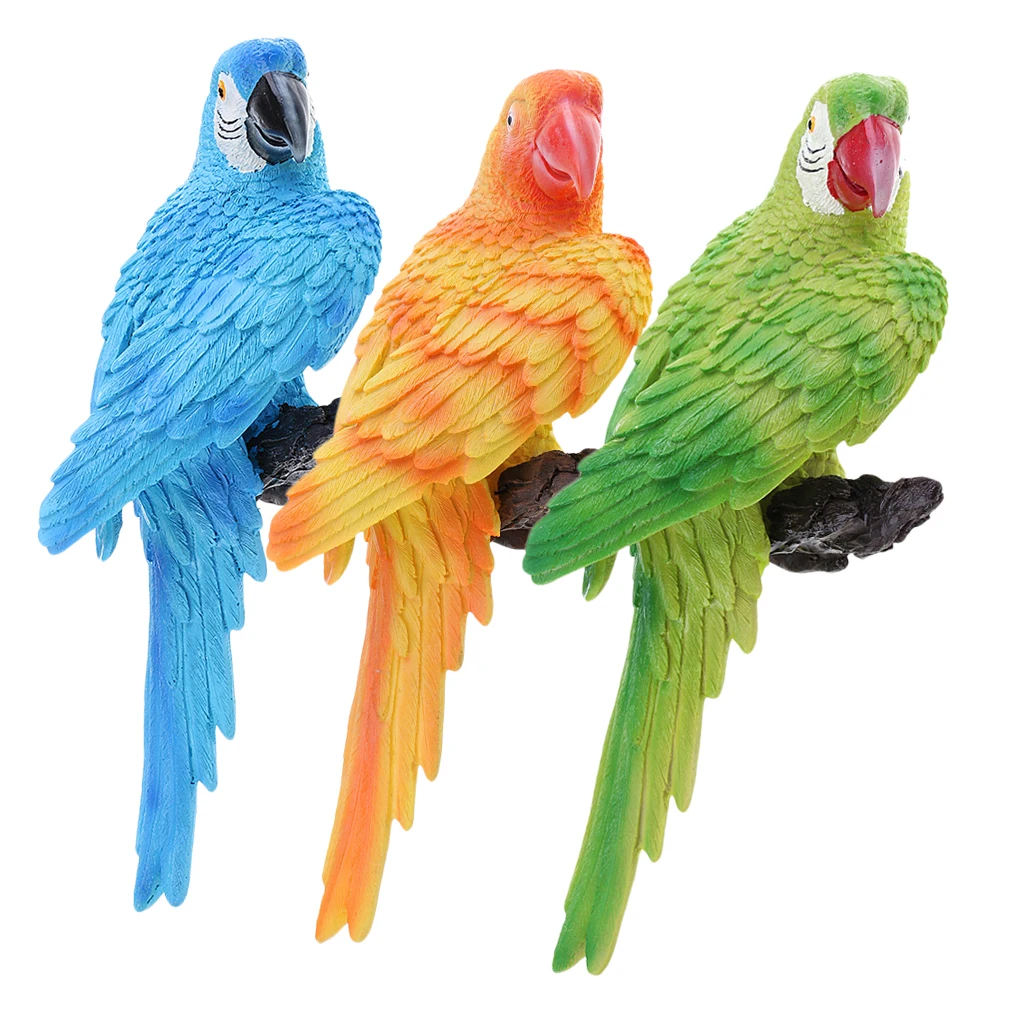 

Decortaive Garden Animal Ornaments Parrot Figurine for Outdoor Indoor Decors