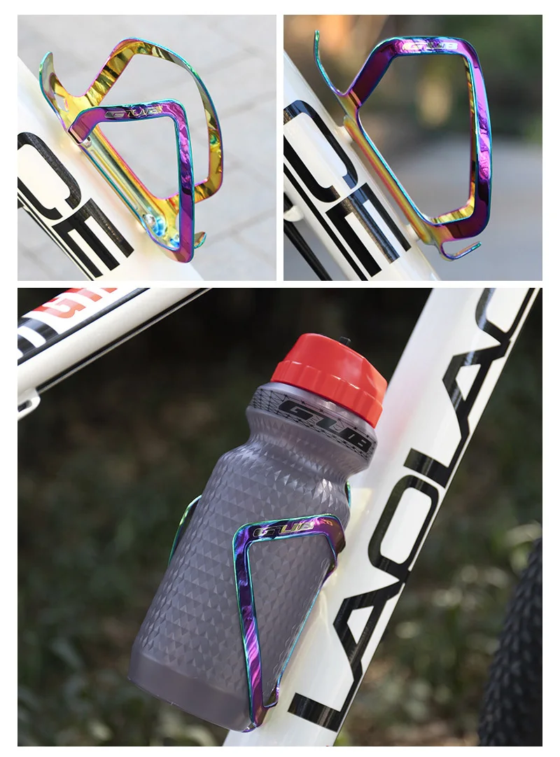 

Durable Mountain Bike Bottle Holder Aluminum Alloy Titanium Plated Color Bottle Cage Colorful Bottle Cage Cycling Equipment