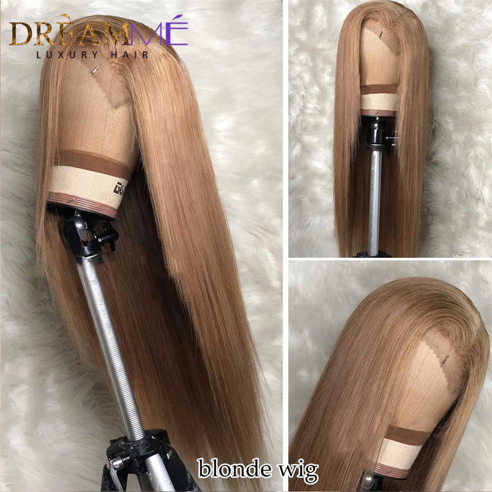 blonde 27 wigs Светлые прямые Синтетические волосы на кружеве парики из натуральных волос с Африканской структурой, предварительно 13X6 глубокий часть синтетические волосы кружевные парики из натуральных волос бразильский Remy светлые волосы парики 150% Плотность - Цвет: blonde 27 wigs