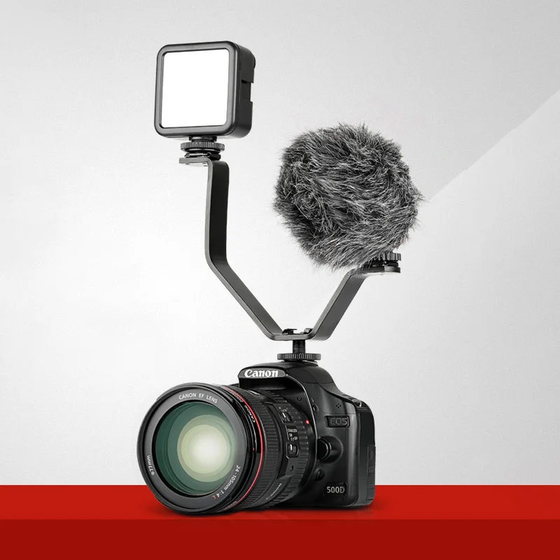 Многофункциональный держатель для микрофона 3 в 1 с v образным креплением камеры