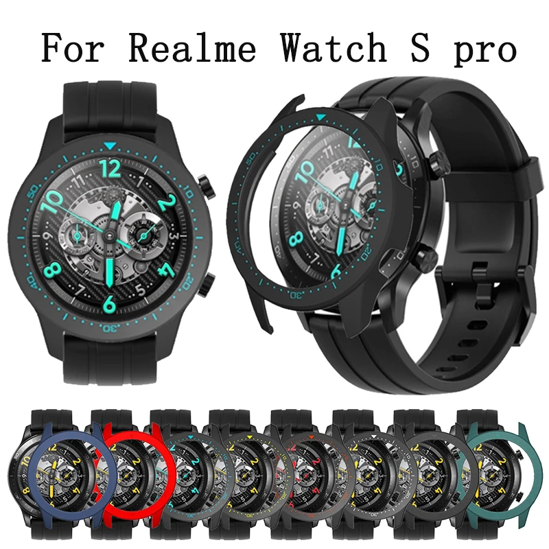 

PC Protective Case Cover For Realme Watch S pro Smart Watch Replacement Hard Protection Cases Bumper Wristband Accessories
