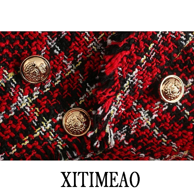 Осенне-зимние женские костюмы Xitimeao из двух предметов с юбкой в винтажном стиле
