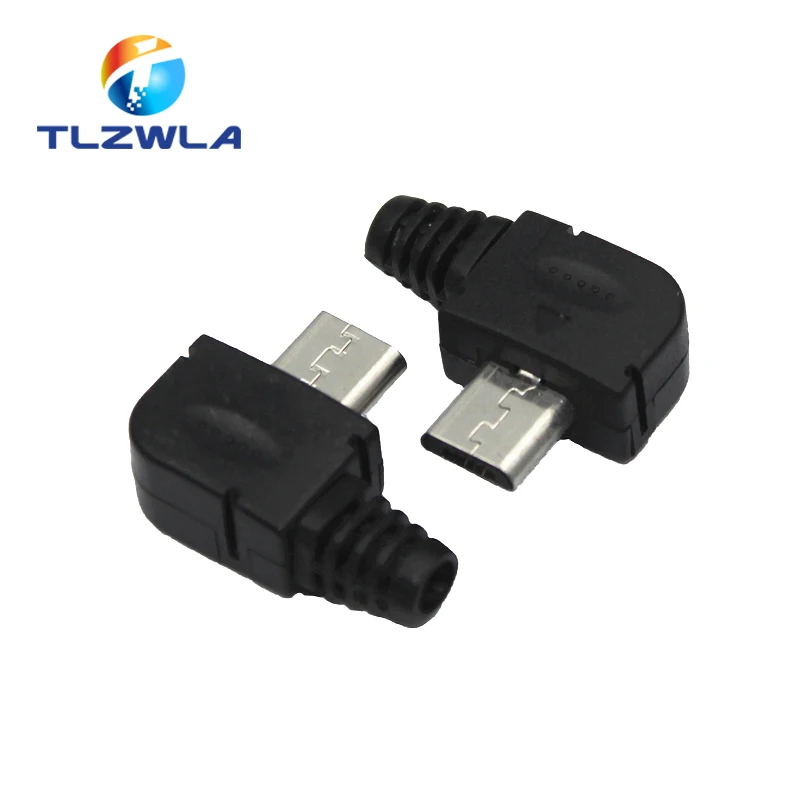 10 компл./лот Micro 5P USB штекер Тип припоя хвост шт. Штепсель для зарядки 90