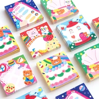 bula 100 sheets cute summer bear memo pad kawaii sticky notes girl diary diy decorative portable notepad school stationery