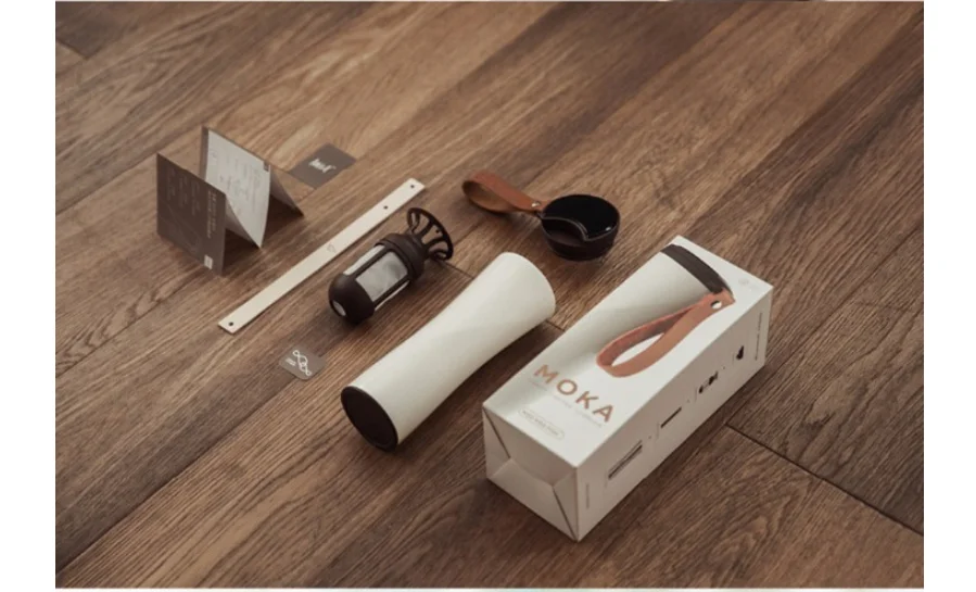 Original Xiaomi Mijia Kiss Kiss Fish Stainless Steel Thermal Vacuum Water Bottle Sensitive Temperature Sensor with Coffee Brewer