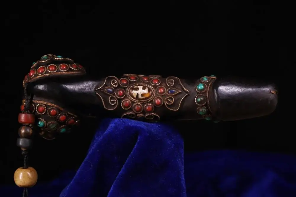 

wedding decoration Old Tibet Tantra Meteorite Handmade Filigree Inlaid Gemstone Dzi Bead Giant Sun God